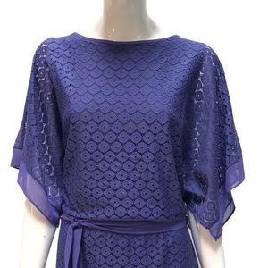 HANDKERCHIEF HEM FLUTTER SLEEVE DRESS